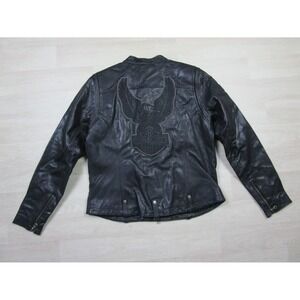 Vintage Harley Davidson Leather Jacket Lightweight Womans 21.5" x 25" Motorcycle